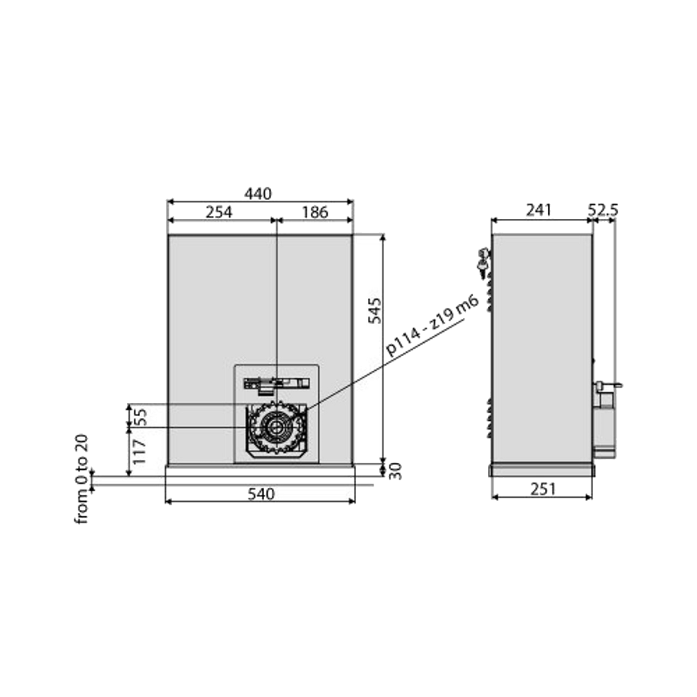 BFT OBERON Sliding Gate Operator